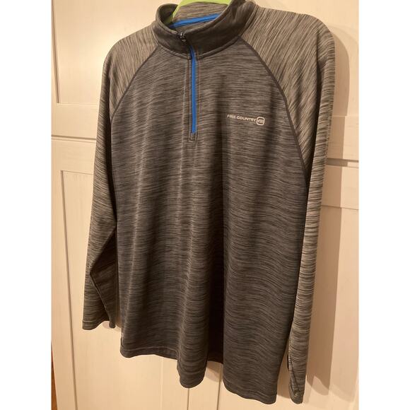 Free Country Men’s XL Quarter Zip Gray Pullover Fleece – Outdoor / Casual - Picture 1 of 7